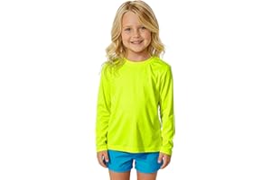 INGEAR Girls Long Sleeve Rash Guard Swim Shirt Outdoor Sports Shirt Lightweight Athletic Tee Protective Quick Dry