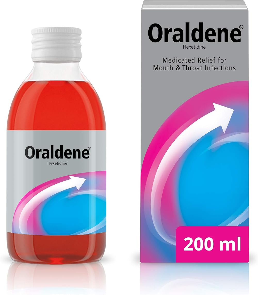 Oraldene Mouthwash 200ml Sore Throat Antibacterial/Gargle