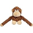Best Pet Supplies O-Hug-Atan Interactive Squeaky Plush Toy for Small and Medium Breed Puppies or Dogs - O-Hug-Atan (Brown)