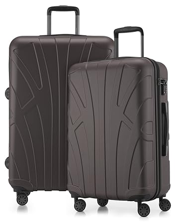 Suitline - 2er Koffer-Set Trolley-Set Rollkoffer Hartschalen-Koffer Reisekoffer, TSA, (66 cm, 76 cm), 100% ABS, Matt