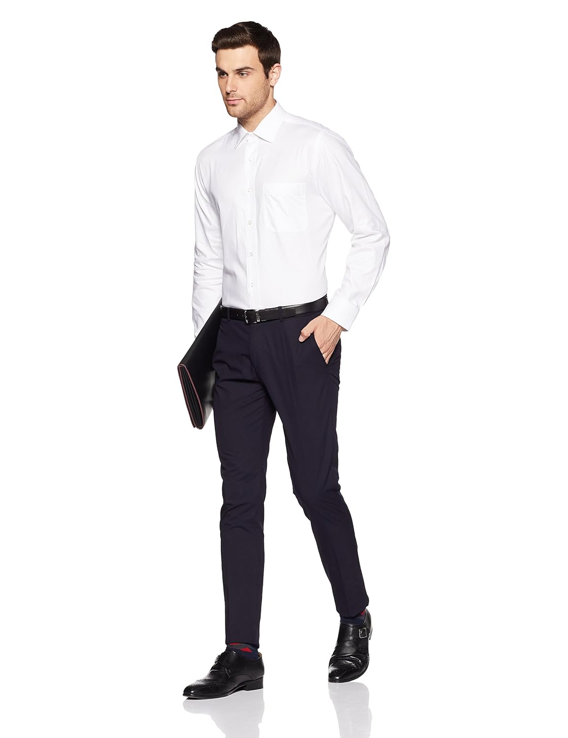 arrow men's plain regular fit formal shirt