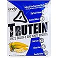 Body Nutrition Trutein High Protein Powder: 45% Whey, 45% Casein, 10% Egg White, Gluten-Free, Low Sodium, Grass Fed Whey Protein Powder, Gym Supplement & Breakfast Shake, Banana Cream, 34g Sample