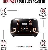 Haden Heritage Black 4 Slice Toaster with Adjustable Browning view 3