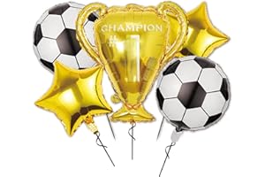 Soccer Ball Balloons, Champion Trophy Balloons for Sport Football Party Decorations, Football Decorations for Birthday Soccer