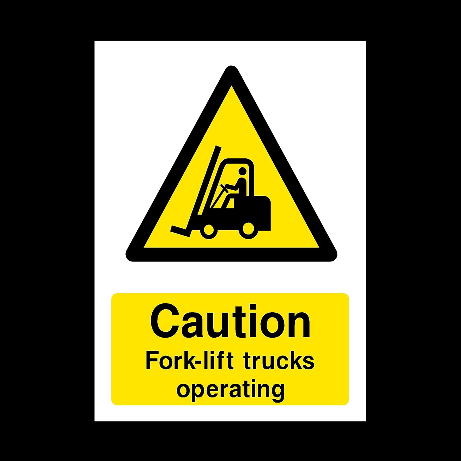 Caution Forklift trucks Sticker/Self Adhesive Sign Forklifts/Site Safety/Machinery (WG54