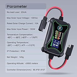 10Amp 12 Volt MPPT Solar Charge Controller, Bateria