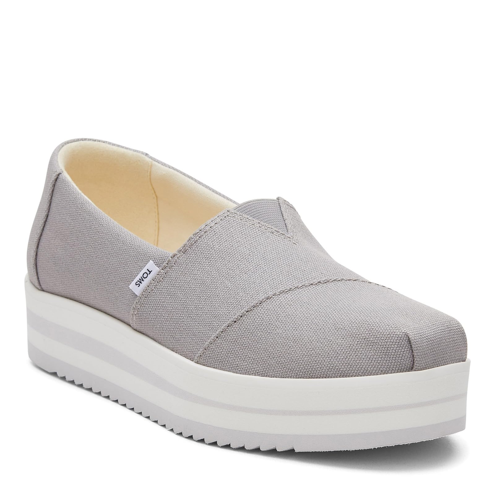 TOMS Women’s Alpargata Midform Loafer Flat, Drizzle Grey, 8