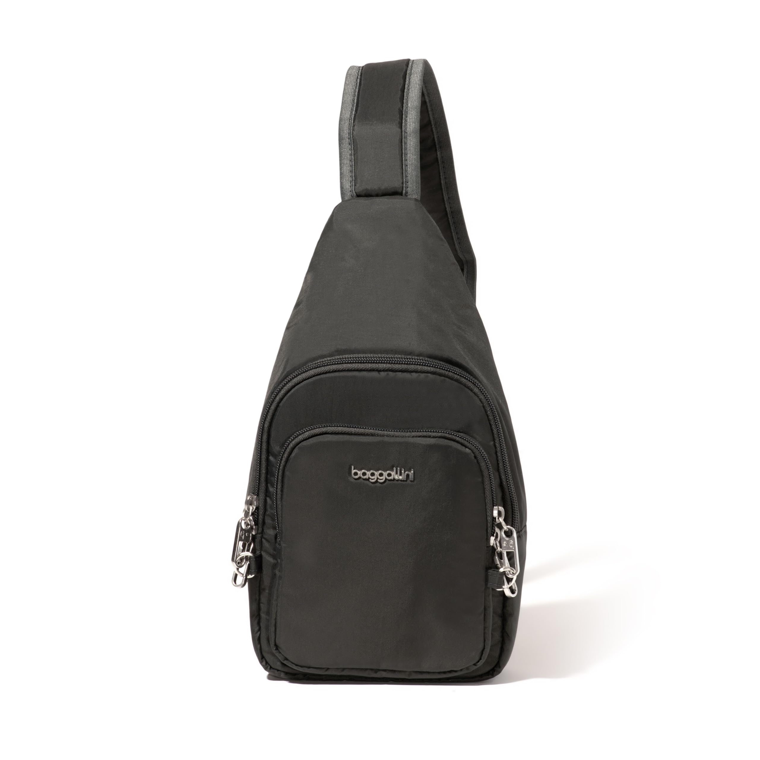 Baggallini Anti-Theft Daytripper Sling – 7×12 Securtex Crossbody Bag Travel Safe, Locking Zippers, Slash-Resistant Strap