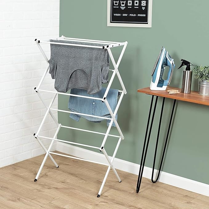 Classy N Cozy Foldable Steel Cloth Dryer Stand Double Rack Cloth Stands for Drying Clothes