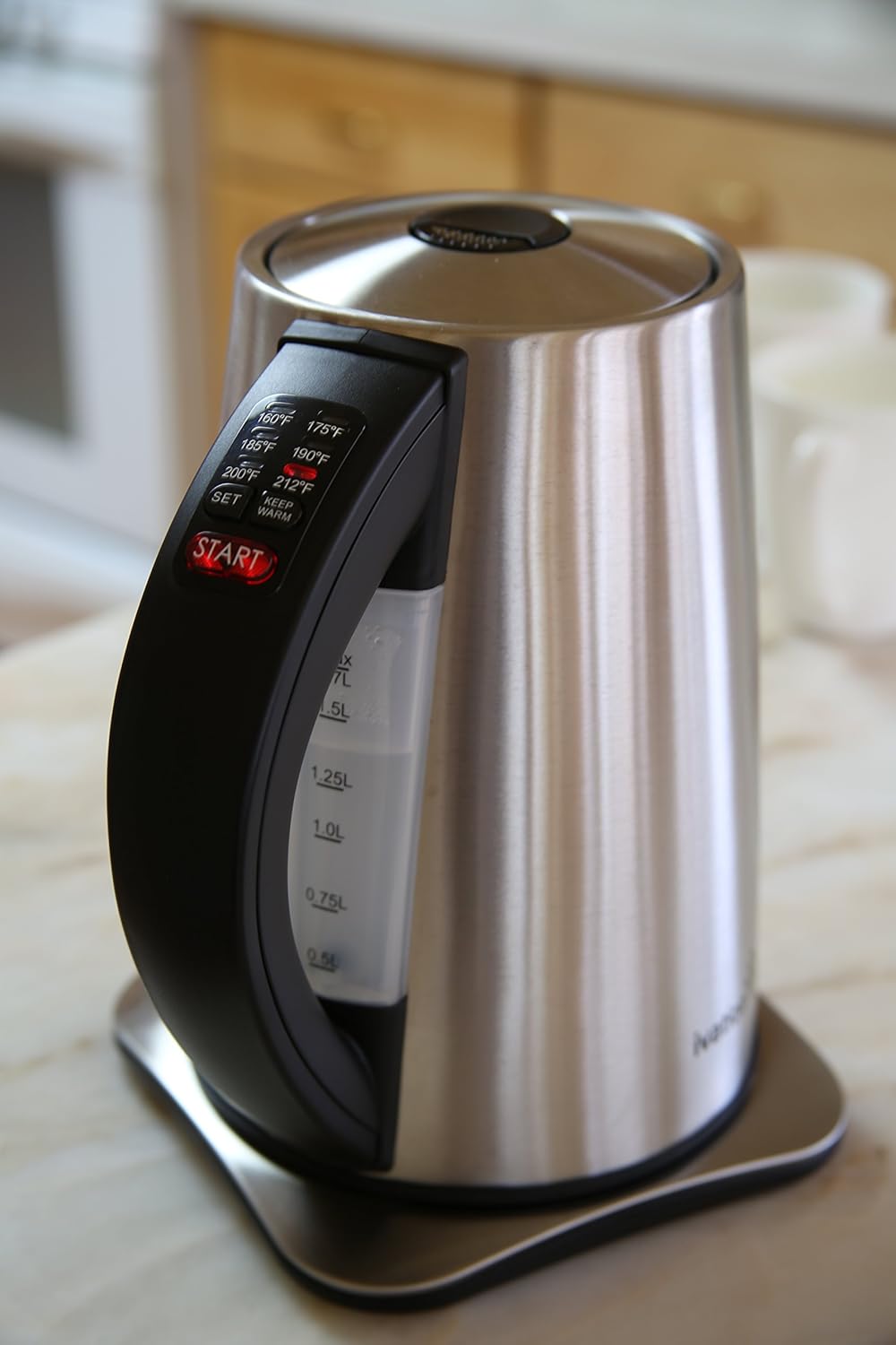 Ivation 1.7 Liter(7-Cup) Precision-Temp Stainless Steel Cordless ...
