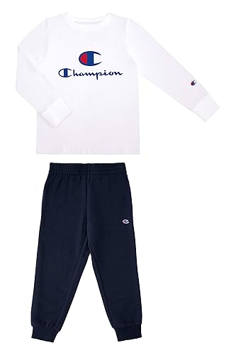 Champion Kids Boys Long Sleeve Hooded and Crew Neck Tee Shirt and