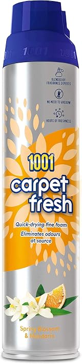 1001 Carpet Fresh Spring Blossom & Mandarin 6x300ml Aerosol Foam view 2
