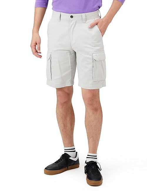 Amazon Essentials Men's 10" Classic-Fit Cargo Shorts (Available in Big & Tall), Grey, 38