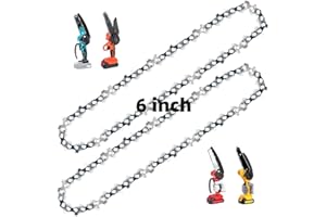 6 Inch Mini Chainsaw Chain, Replacement Chains for Cordless Electric Portable Mini Chainsaw, 2pc 37 Drive Links Guide Saw Cha