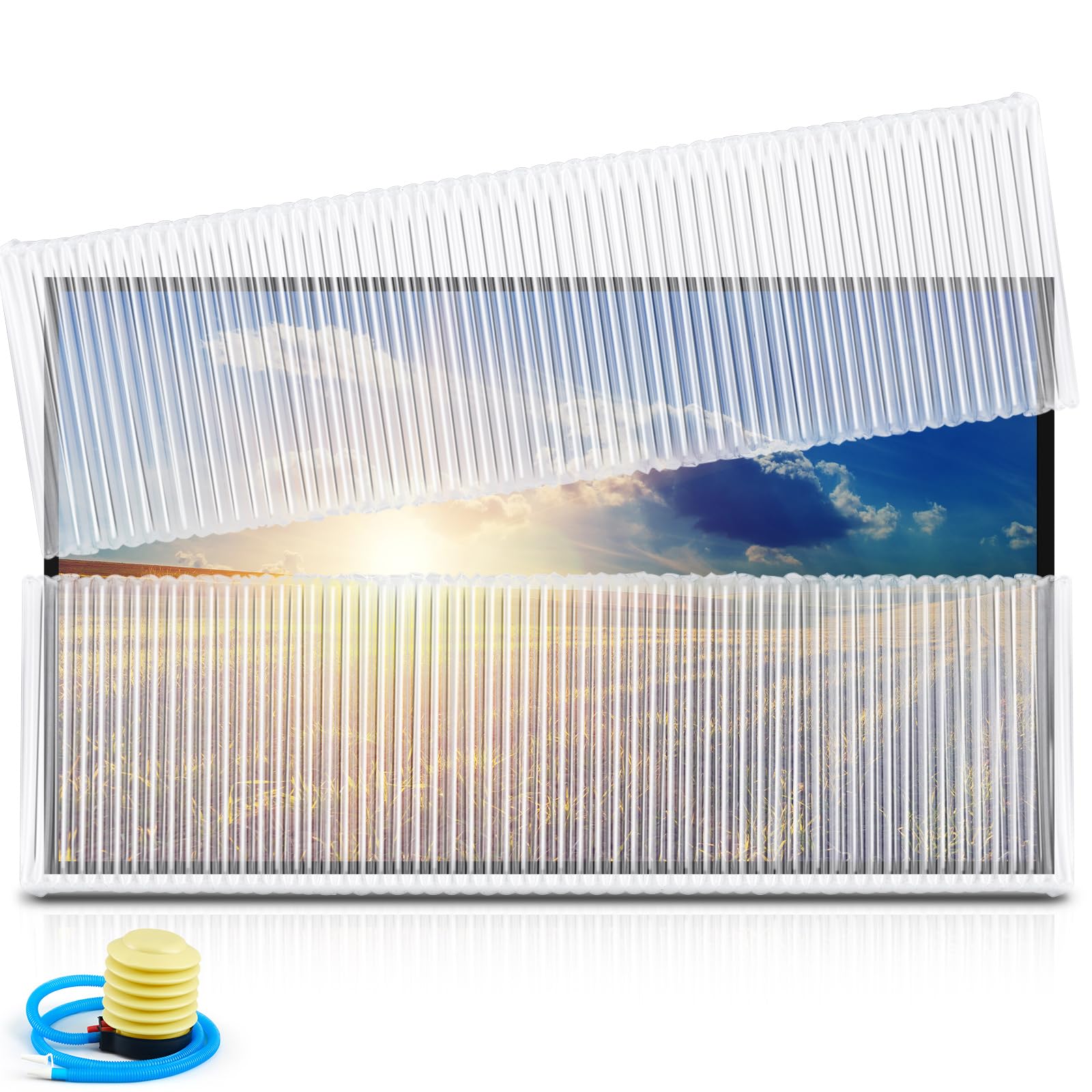Photo 1 of 3 Pcs TV Moving Cover Inflatable Bubble Column TV Protective Cover Fits up to 62''w x 36''h (fits 65'' and Below), Flat Screen Protector with Inflator for Housewarming Moving Renovation Storing
