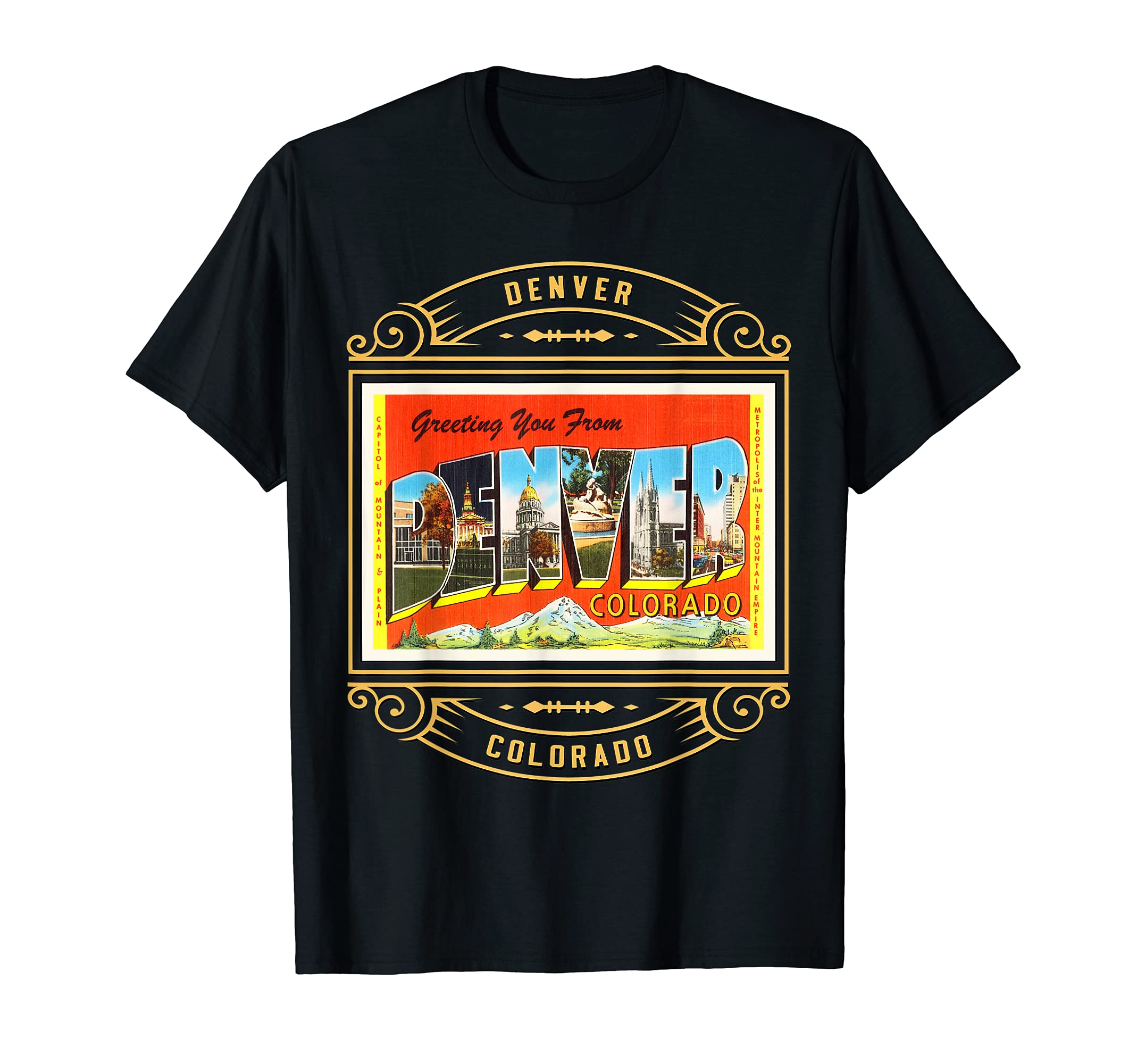 Denver Colorado CO Large Letter Travel Postcard 1 T-Shirt