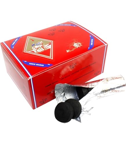 Amazon.com: Charcoal 100 Pieces of Three Kings Hookah Charcoal Box
