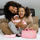 OUOZZZ Soft Black Baby Doll 25cm with Case & Accessories Girls Gift view 4