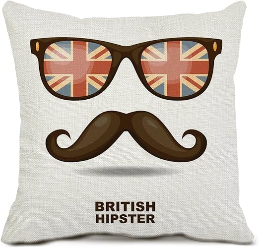 Amazon Com Zazhuzai Mustache Decorative Throw Pillow Covers