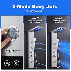 TSIBOMU 5 in 1 Shower Panel Tower System with LED