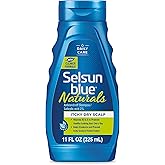 Selsun Blue Naturals Itchy Dry Scalp Antidandruff Shampoo, 11 fl. oz. | Extra-hydrating formula, vitamins B3 and E, control symptoms of psoriasis, help prevent flaking and redness, for daily use