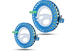 NA 2 PCS Speedy Kite Reel Winder with 1000 Ft Up-Grade Line and Swivel, Lockable Grip Swivel Handle for Outdoor Use