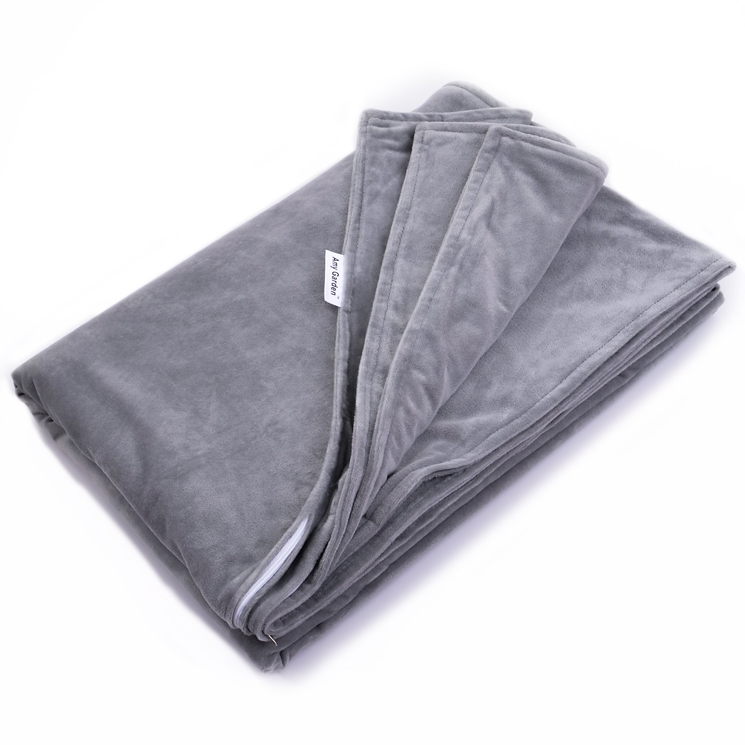 Amy Garden Premium Duvet Covers Soft Removable Cover for Weighted Blanket Inner Layer,Grey 1-36\'\'x48\'\' (Duvet Cover ONLY)