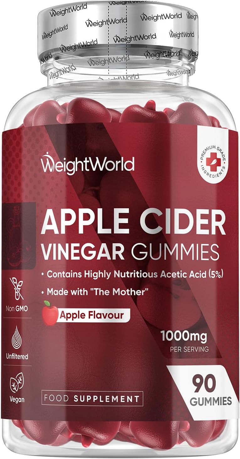 WeightWorld Apple Cider Vinegar Gummies 1000mg 90 Gummies 45 Days