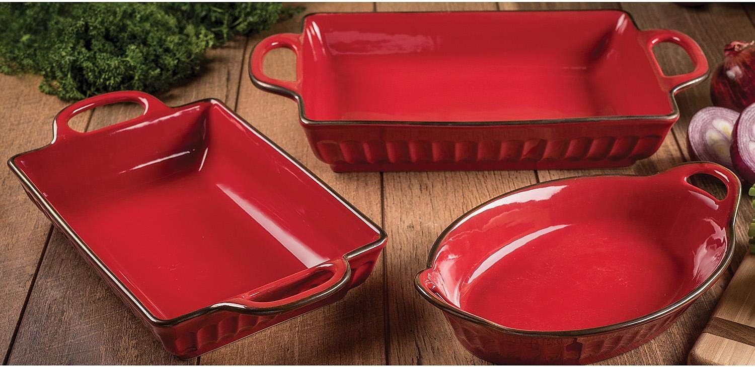 Oven To Table Premium Fluted Bakeware Set Oven, Microwave, Dishwasher and Freezer