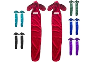 Majestic Ally Lycra Tail Bag for Horses - to Keep The Tail Clean and Protected - Set of 2 (Red)