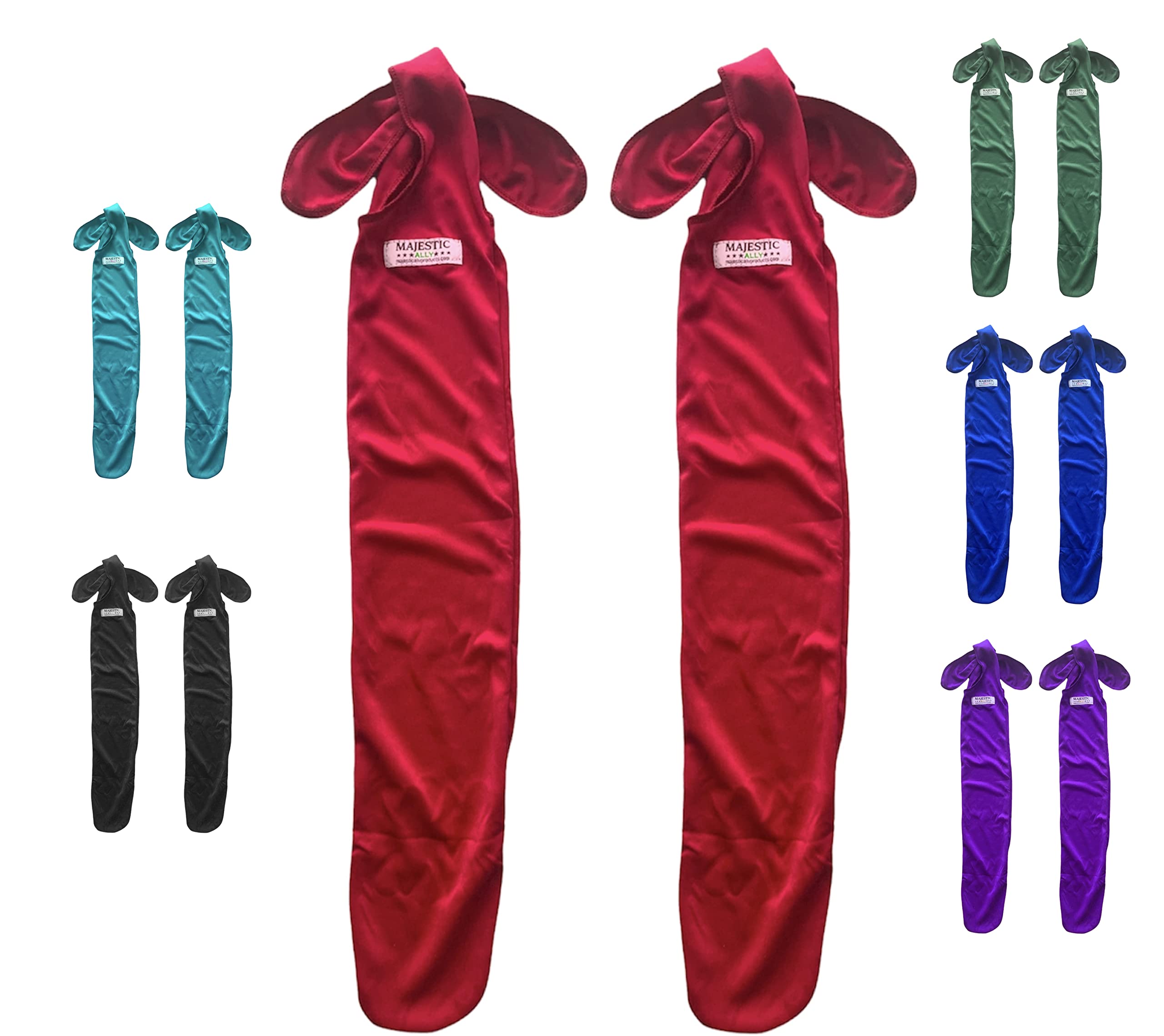 Majestic Ally Lycra Tail Bag for Horses - to Keep The Tail Clean and Protected - Set of 2 (Red)