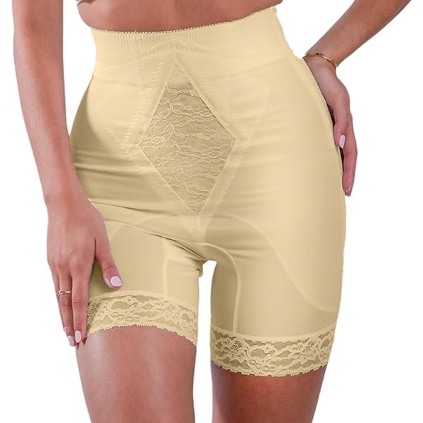 Rago Women's High Waist Medium Shaping Zipper Long Leg Shaper