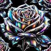CHWGLFGG 5D Diamond Art Kits for Adults Beginners, Rose Flower Diamond Painting Kits, DIY Full Round Drill Paint by Diamonds Dot Gem Art for Adults, Home Wall Decor 13.7X 13.7 Inch