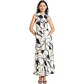 Maggy London Womens Women's High Neck Sleeveless A-line Maxi Dress - Elegant Wedding Guest Dresses