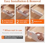 Lifewit 5 Pack 4in Drawer Dividers Adjustable 28-44.5cm White view 7