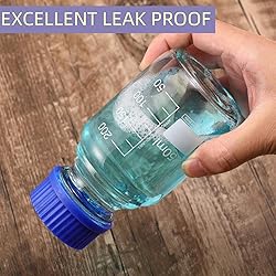 QOAEZK 250ml Reagent Media Bottle, Graduated Glass