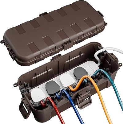 Restmo Outdoor Waterproof Electrical Box 29cm IP54 Weatherproof Extension Lead