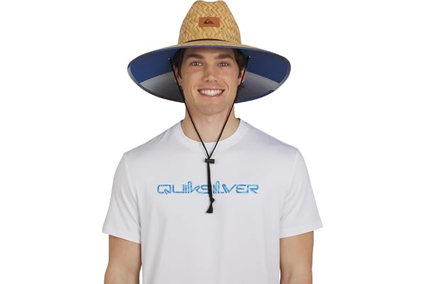Quiksilver Mens Wide Brim Outdoor Sun Protection Lifeguard StrawSun Hat