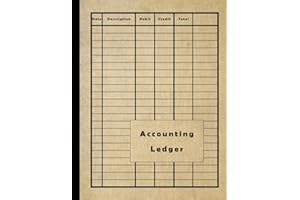 Accounting Ledger: Log book for Bookkeeping and Small Business Cash Book Accounts paper sheets Notebook