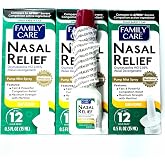 Nasal Relief Spray, Pump Mist, Anti-drip, Severe Congestion, (Oxymetazoline HCI ) 12 Hours, 3 Pack. by Assured