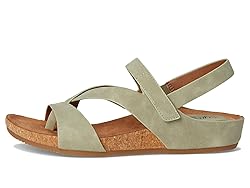 Eurosoft Women's Gianetta Flat Sandal, Sage, 7
