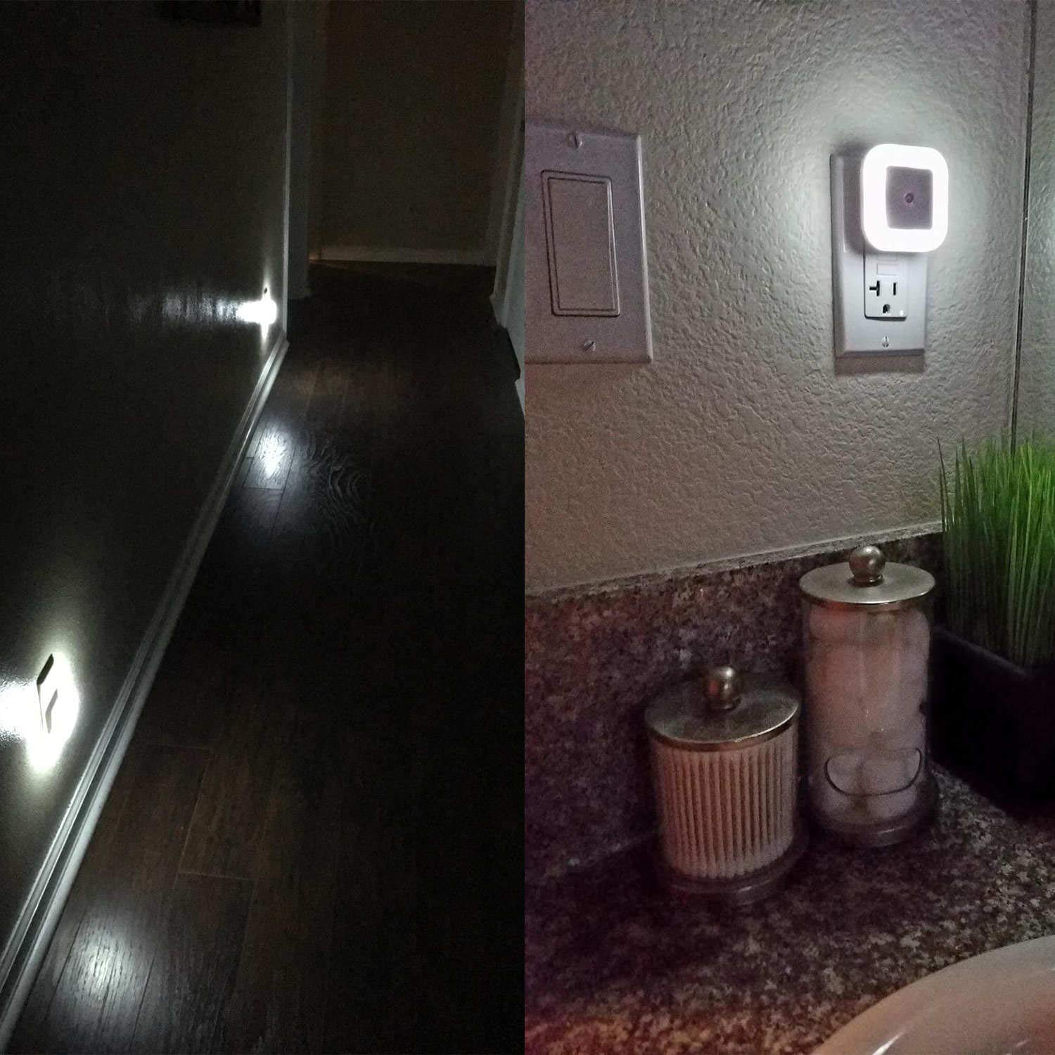 Uigos LED Night Light Lamp with Smart Sensor Dusk to Dawn Sensor, Daylight White, 0.5W Plug-in, 6-Pack: Baby