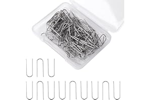 200pcs High Temperature Nichrome Wire Jump Rings, 21 Gauge Nichrome U Hooks Pins High Temp Fusing Wire for Kiln High Fire Wir