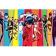 Miraculous Ladybug and Cat Noir Heroez Heroes Cartoon TV Series Movie Miraculous Ladybug Merchandise Miraculouses Miraculous Ladybug Poster Girls Bedroom Decor Cool Wall Art Print Poster 12x18