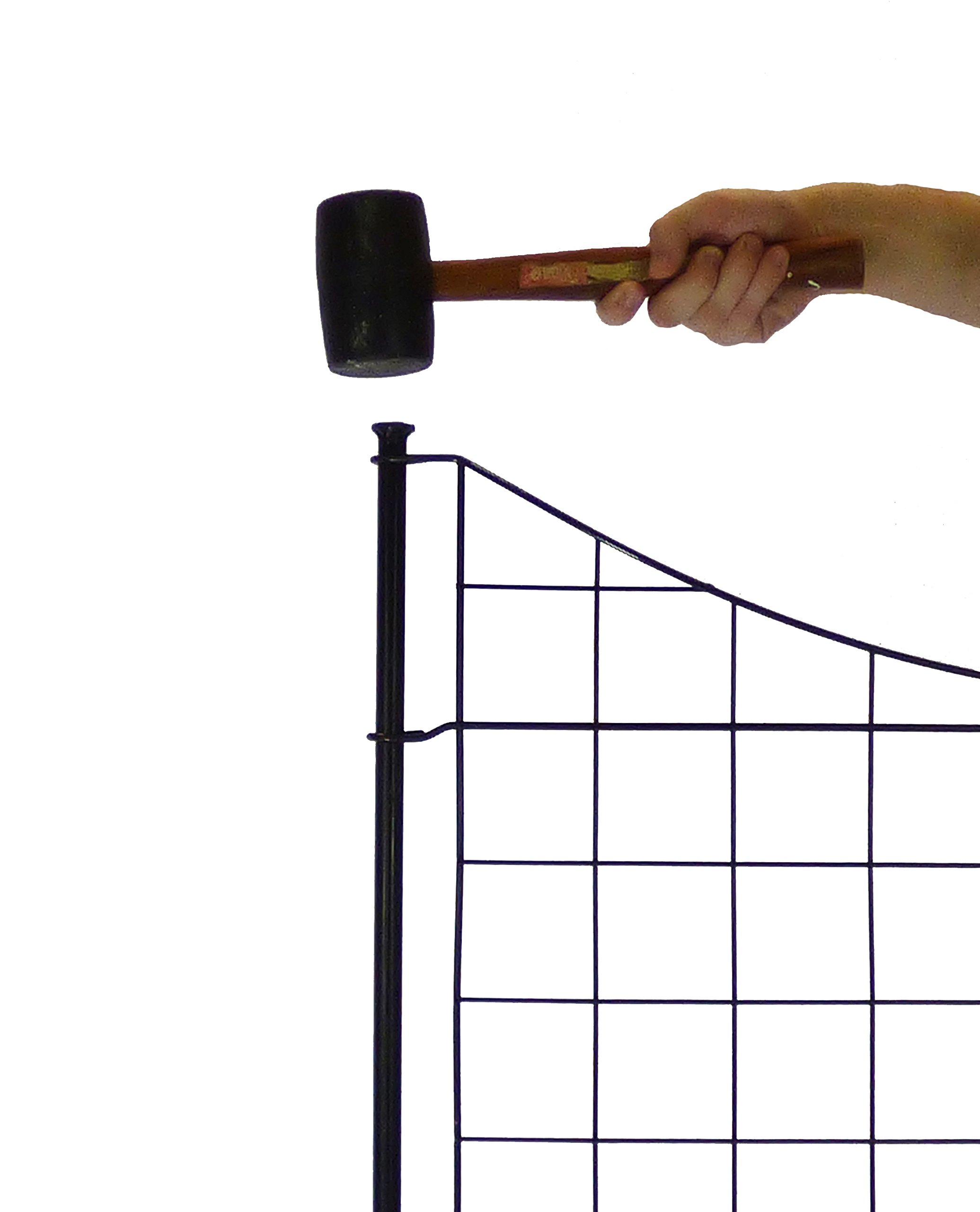 WamBam Fence WF29001 Garden Metal Fence, 147.5" x 25" Black