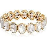 KELMALL Rhinestone Stretch Bracelet for Women, Elastic Statement Jewelry, Hypoallergenic for Daily Wear, Party & Gift