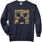 Minecraft Creeper Big Face Collage Comfort Colors Adult Sweatshirt
