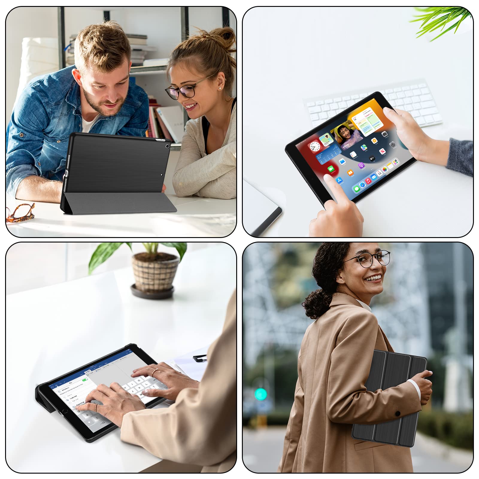 ProCase for iPad 10.2 Case iPad 9th 8th 7th Generation Case, Hard Back Protective Cover iPad Case for iPad 10.2 Inch – Black