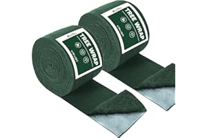 ZeeDix 3-Layer Winter Tree Wrap to Protect Bark - 130 Ft Heavy Duty Cold-Proof Wrap for Damaged Bark Trunk Guards Protector, Saplings Barrier Covers from Deers Insects Animals (2 Rolls)