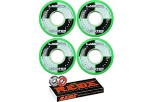 Labeda Shooter Inline Roller Hockey Wheels Green (4 Pack) with Bones Reds Bearings